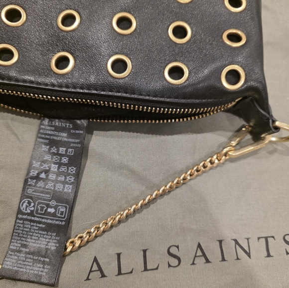 All Saints Gray and Gold Women's Bag - Picture 3 of 4